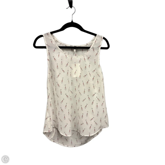 Top Sleeveless By Joie In Cream & Pink, Size: M