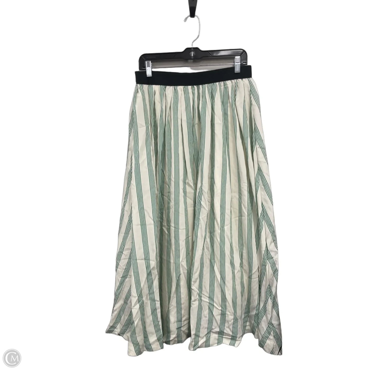 Skirt Maxi By Future Collective In Cream & Green, Size: M
