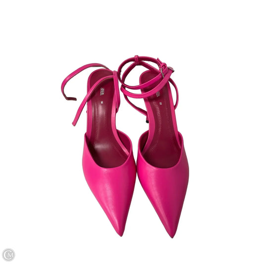 Shoes Heels Stiletto By Zara In Pink, Size: 7.5