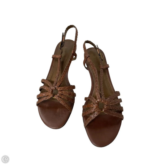 Sandals Heels Kitten By Naturalizer In Brown, Size: 7.5