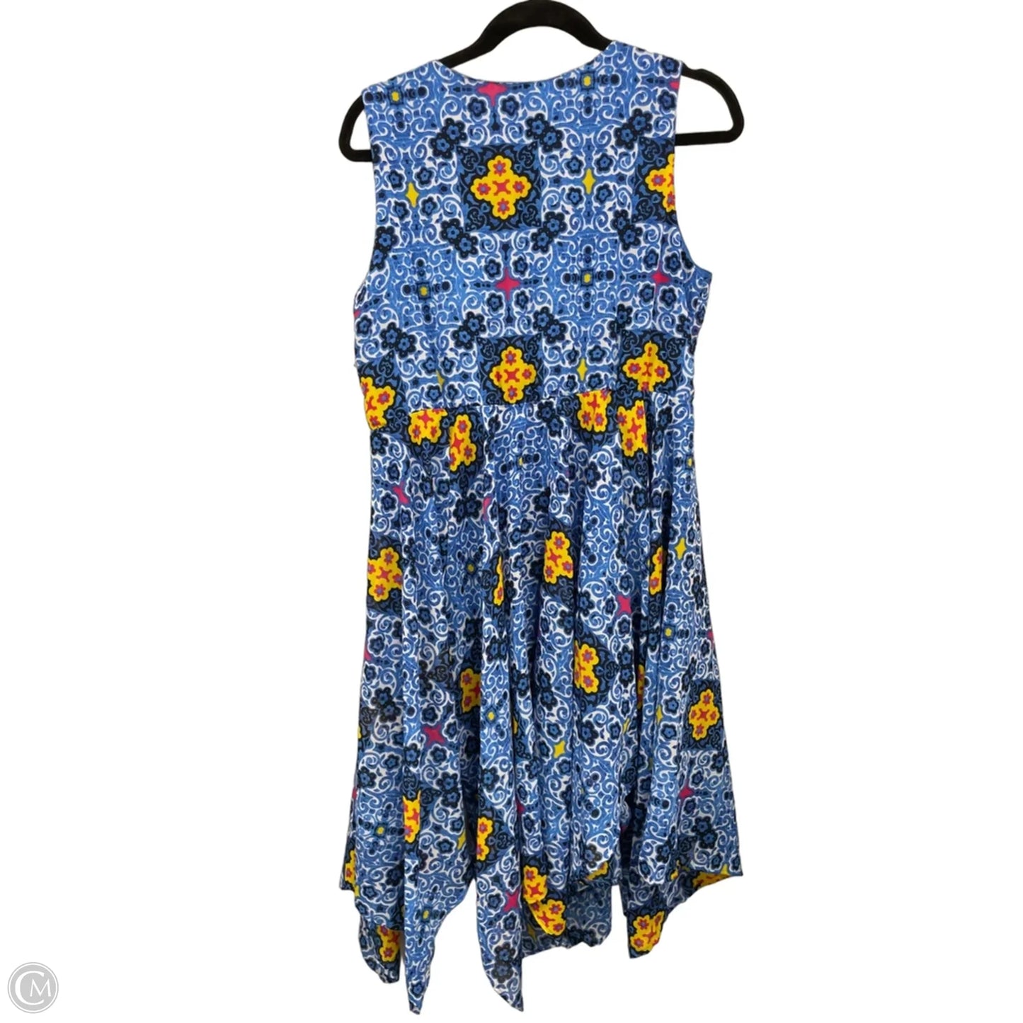 Dress Casual Short By Magic In Black & Blue, Size: L