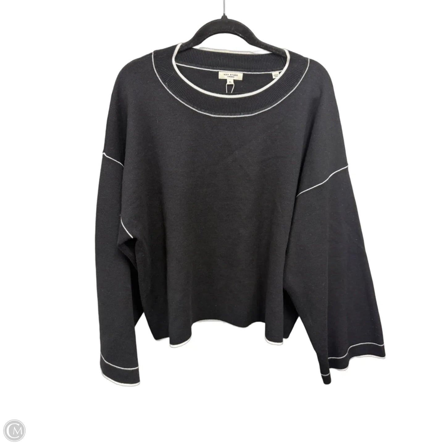 Sweater By Max Studio In Black & Cream, Size: Xl