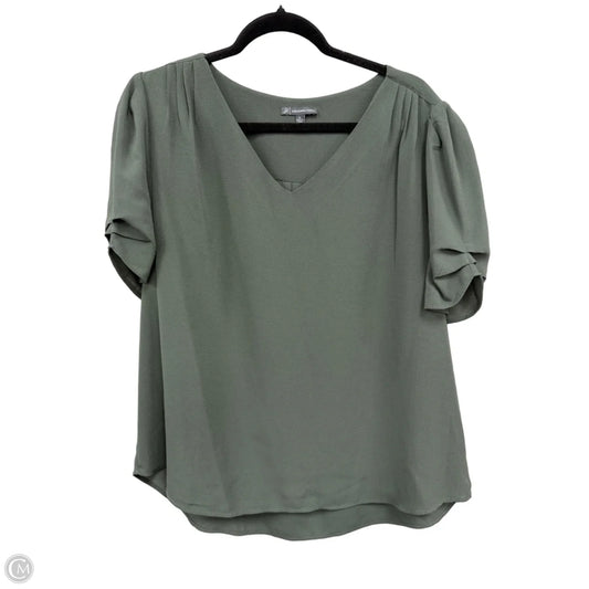 Top Short Sleeve By Adrianna Papell In Green, Size: Xl