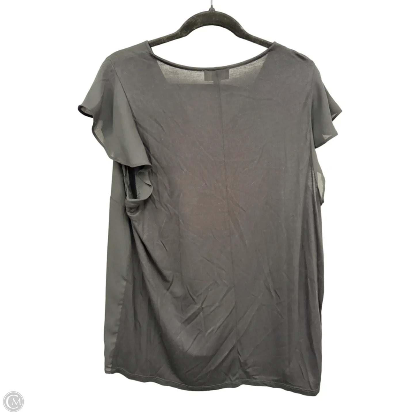 Top Short Sleeve By Loft In Black, Size: Xl