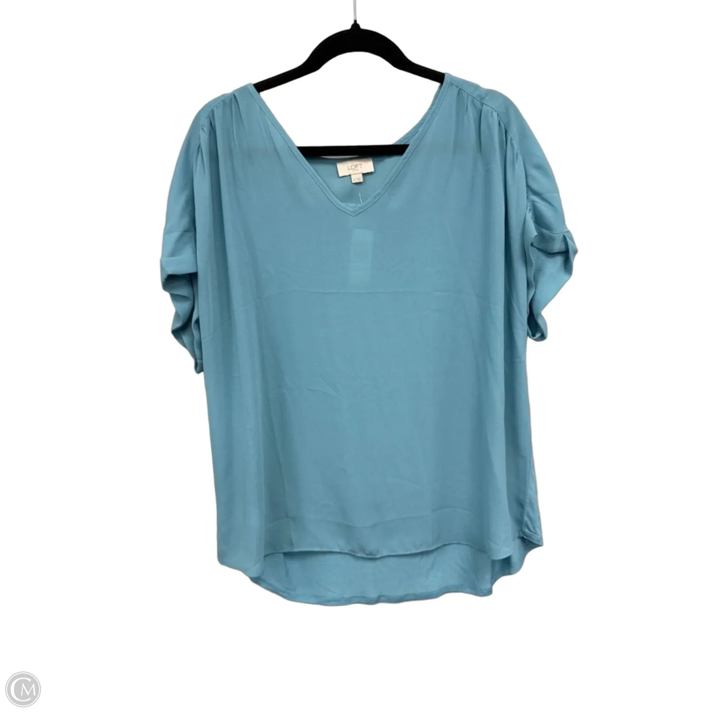 Top Short Sleeve By Loft In Blue, Size: Xl