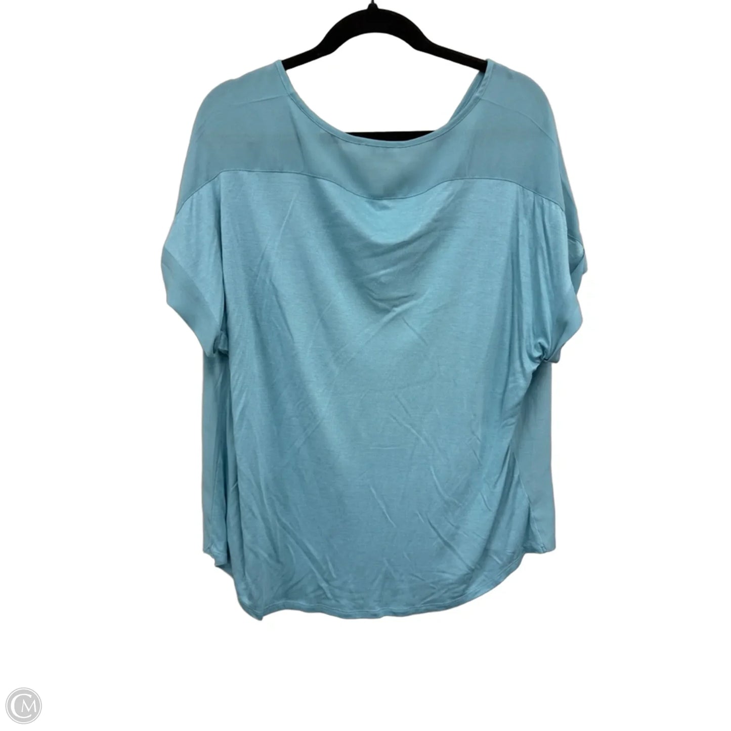 Top Short Sleeve By Loft In Blue, Size: Xl