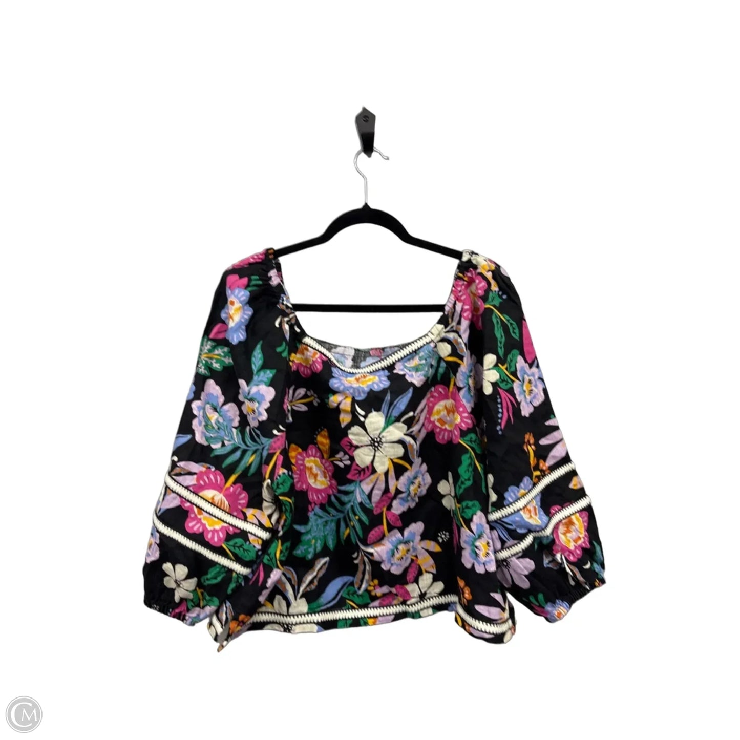 Top Short Sleeve By Clothes Mentor In Floral Print, Size: Xl