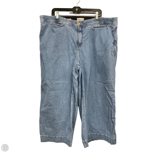 Jeans Wide Leg By Ava & Viv In Blue, Size: 20