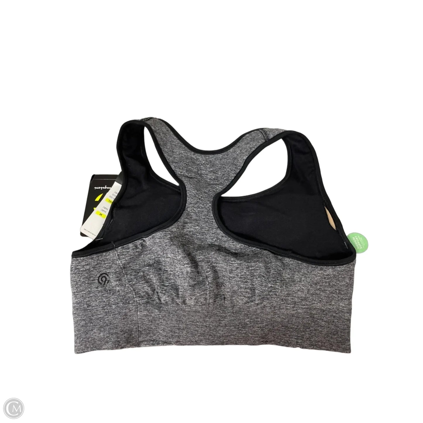 Athletic Bra By Champion In Black & Grey, Size: L