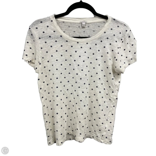 Top Short Sleeve By J. Crew In Polkadot Pattern, Size: M