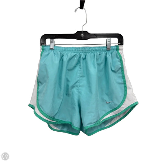 Athletic Shorts By Nike Apparel In Blue & Green, Size: L