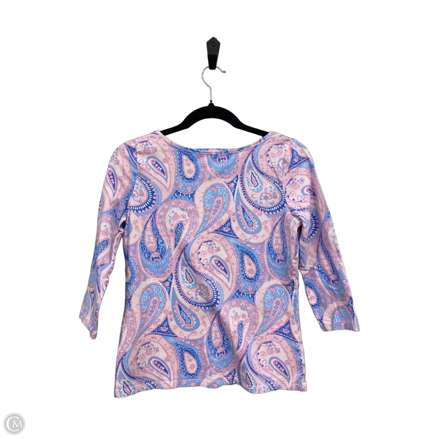 Top 3/4 Sleeve By Talbots In Paisley Print, Size: Sp