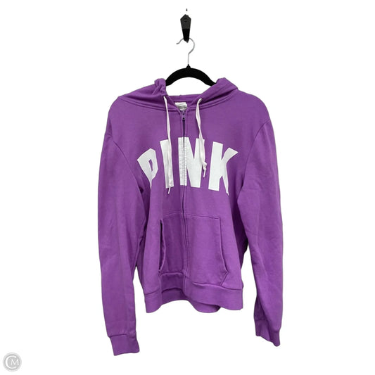 Sweatshirt Hoodie By Pink In Purple, Size: L
