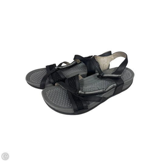 Sandals Heels Platform By Bare Traps In Black & Grey, Size: 8
