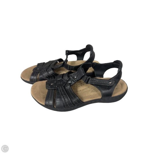 Sandals Heels Platform By Earth Origins In Black & Tan, Size: 8