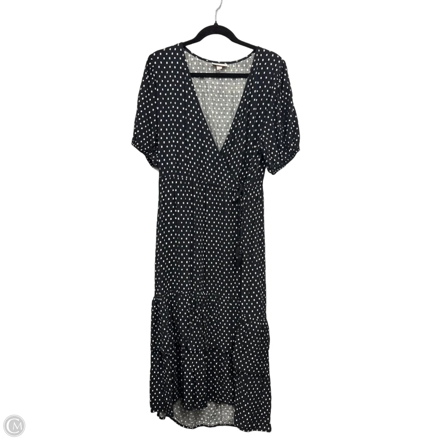 Dress Casual Midi By Knox Rose In Black & Cream, Size: Xl