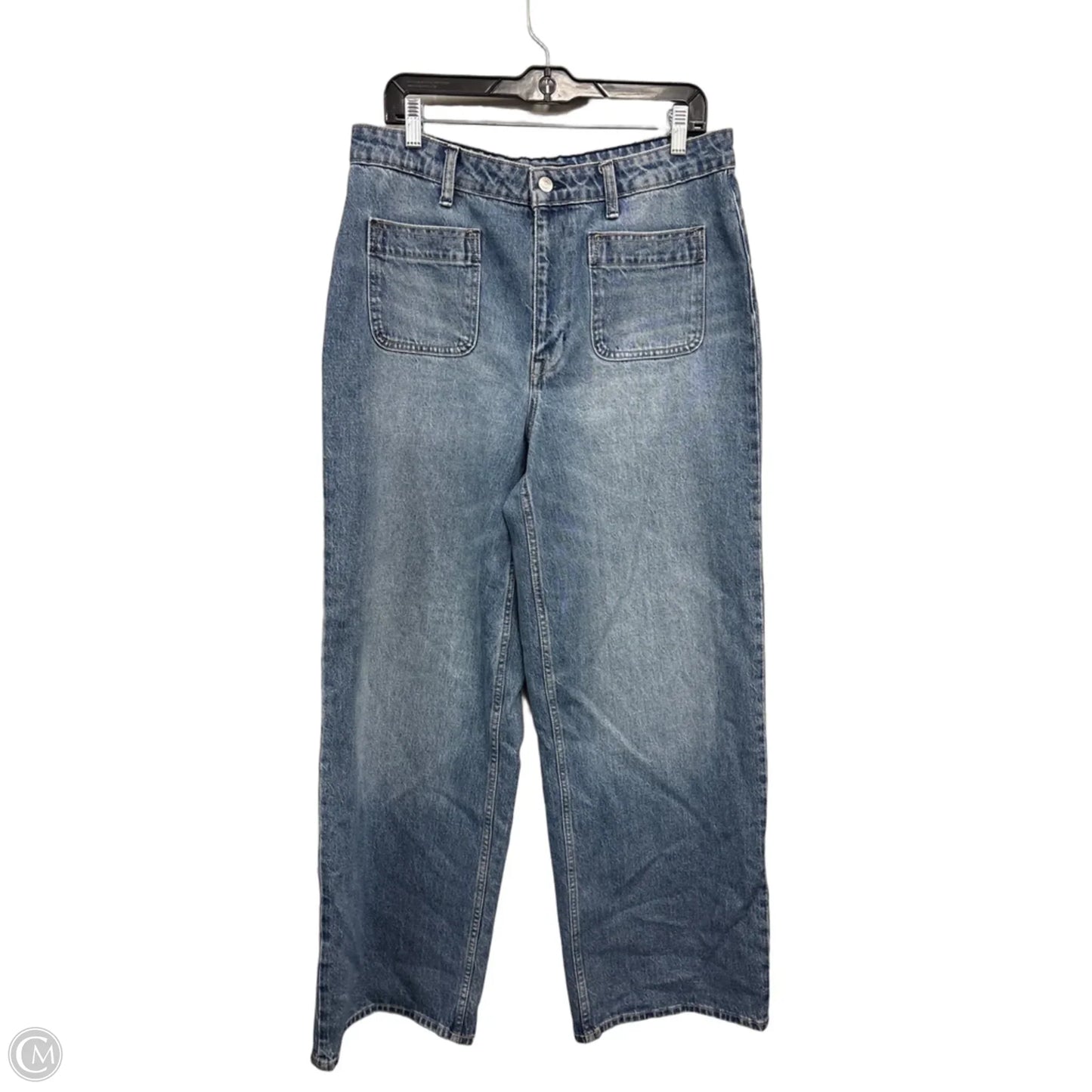 Jeans Wide Leg By Free Assembly In Blue, Size: 14