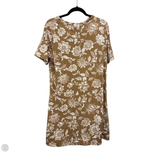 Dress Casual Midi By Loft In Floral Print, Size: L