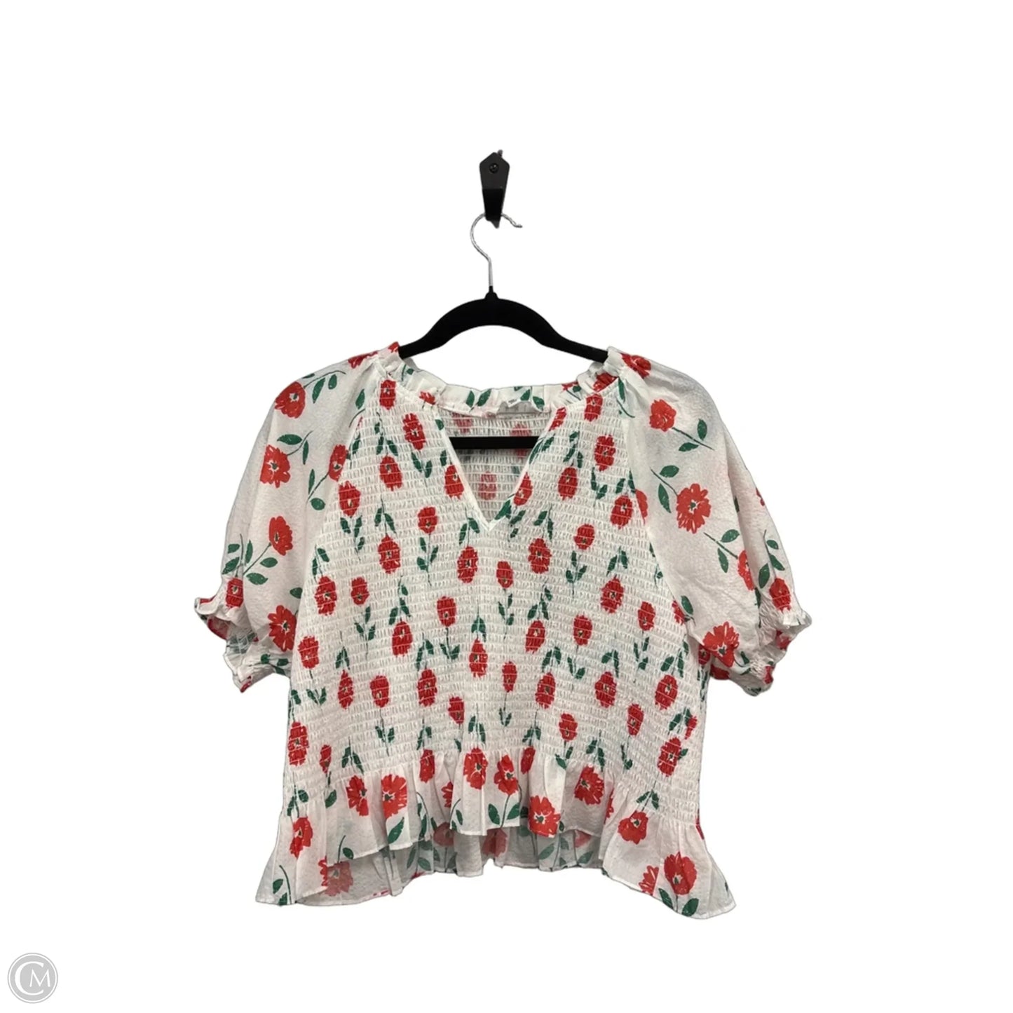 Top Short Sleeve By Thml In Floral Print, Size: M