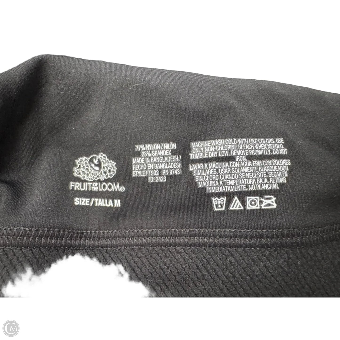 Athletic Bra By Fruit Of The Loom In Black, Size: M