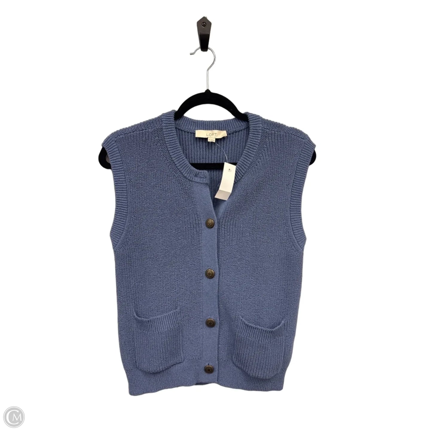 Sweater Short Sleeve By Loft In Blue, Size: Xs