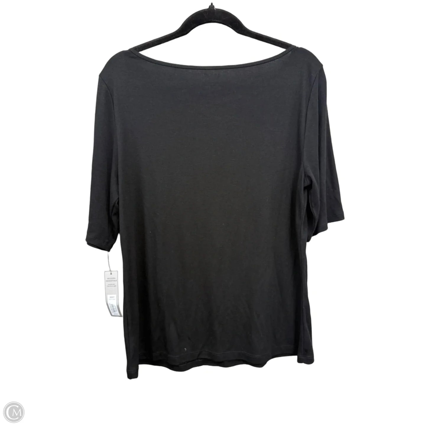 Top Short Sleeve By Apt 9 In Black, Size: Xl