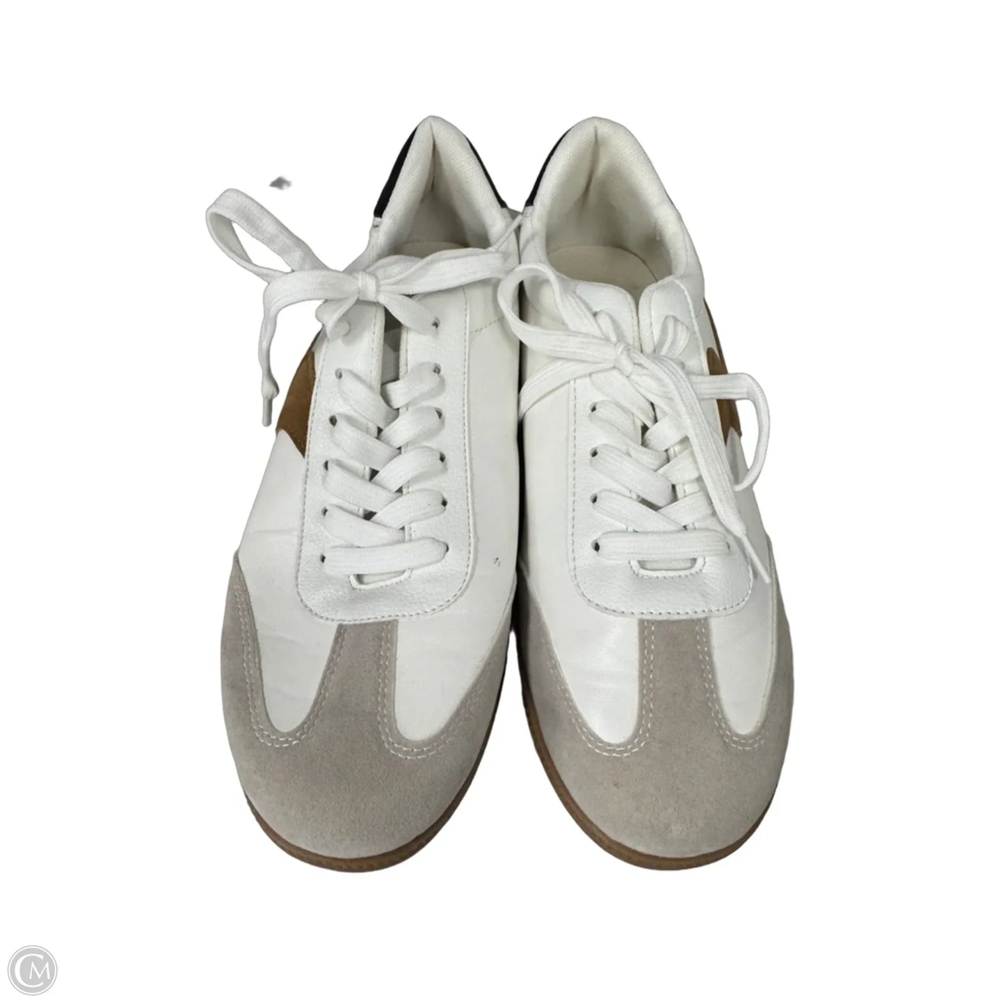 Shoes Sneakers By Clothes Mentor In Tan & White, Size: 9