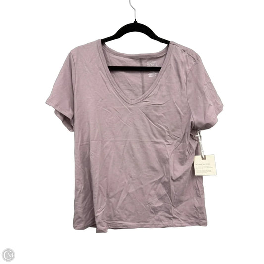 Top Short Sleeve Basic By Sigrid Olsen In Purple, Size: Xl