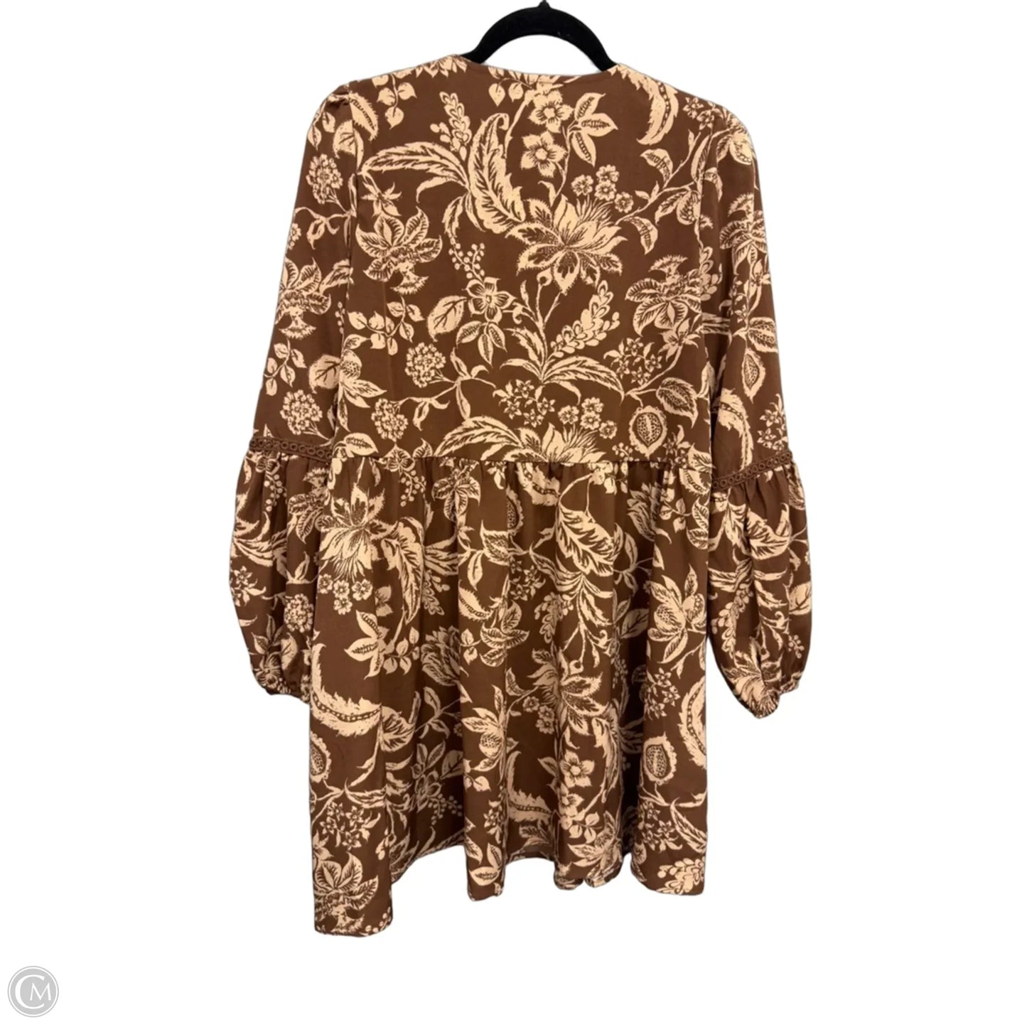 Dress Casual Short By Rusttydustty In Brown & Cream, Size: M