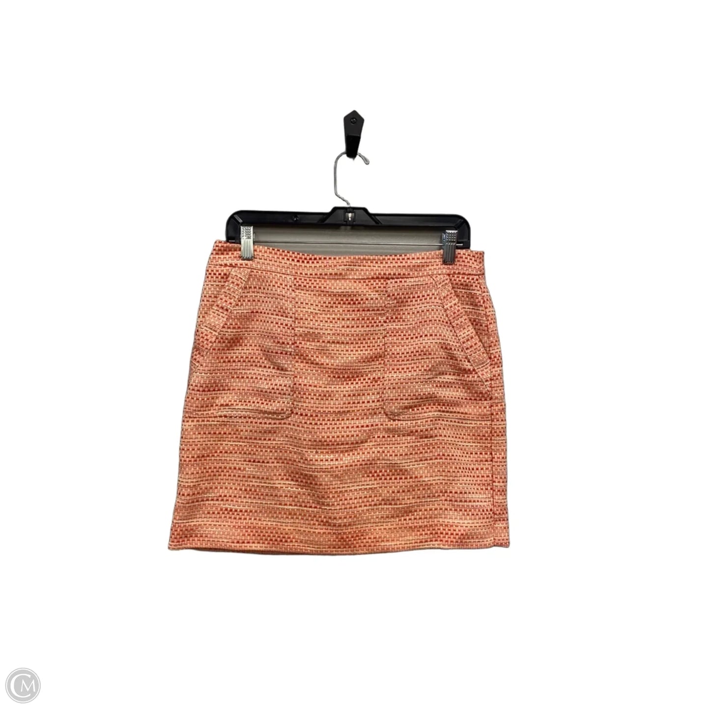 Skirt Mini & Short By Loft In Orange & White, Size: 6