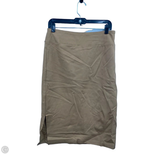 Skirt Midi By Nine West In Tan, Size: L