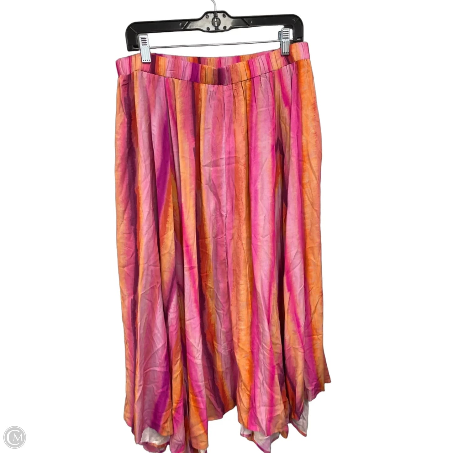 Skirt Maxi By Clothes Mentor In Orange & Pink, Size: Xl