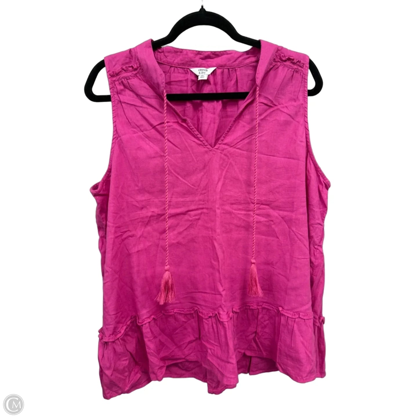 Top Sleeveless By Crown And Ivy In Pink, Size: Xl