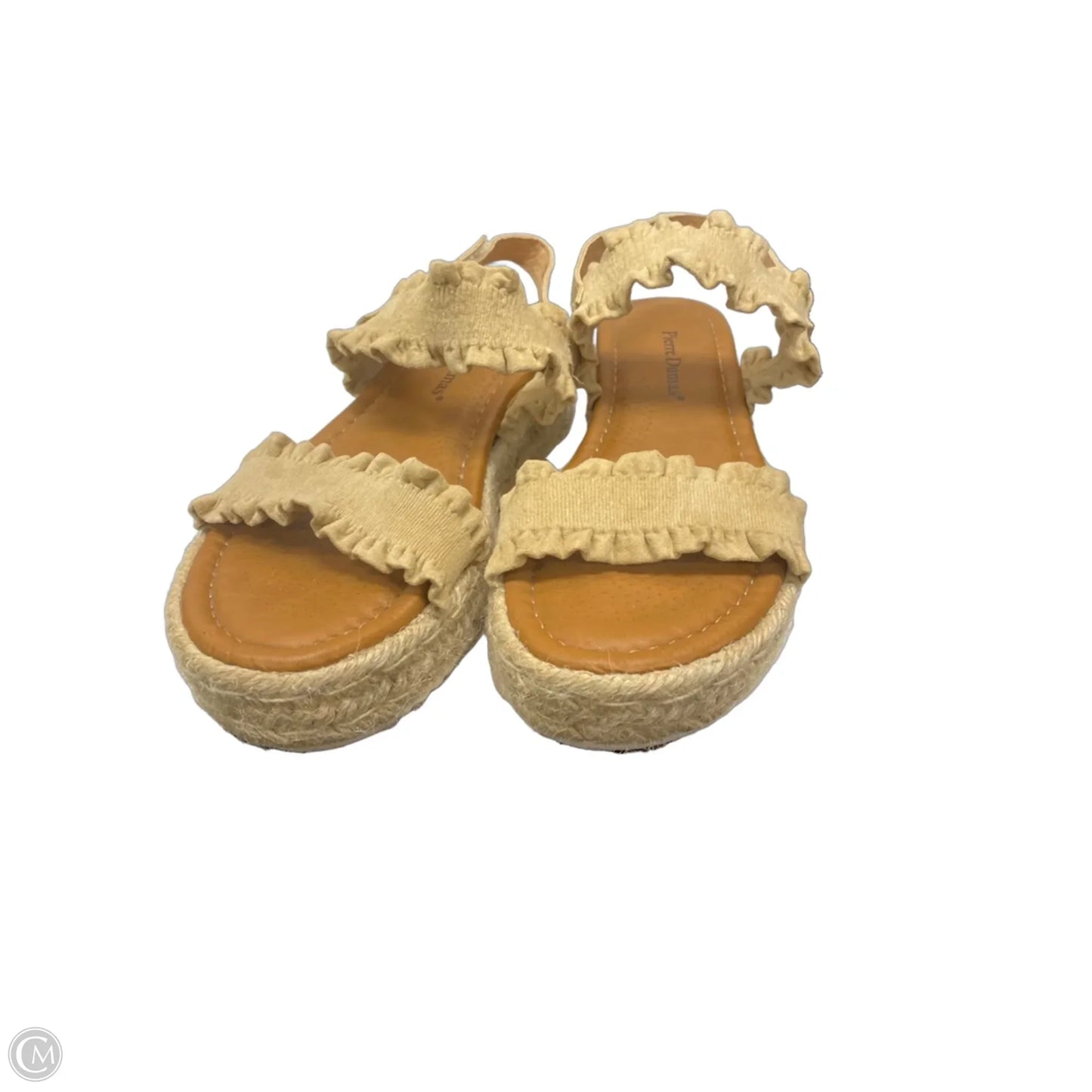 Sandals Heels Wedge By Pierre Dumas In Tan, Size: 7