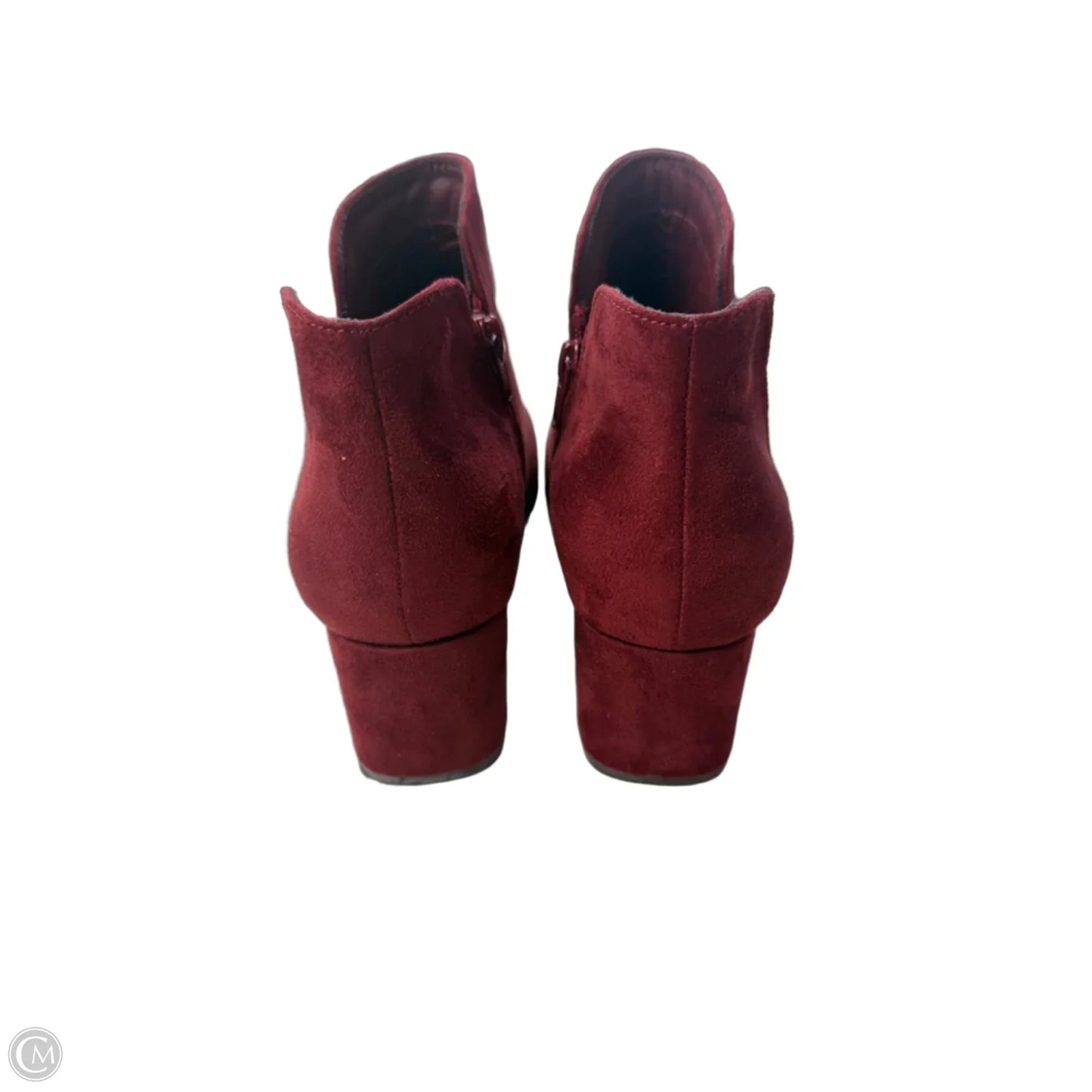 Boots Ankle Heels By Kim Rogers In Maroon, Size: 9
