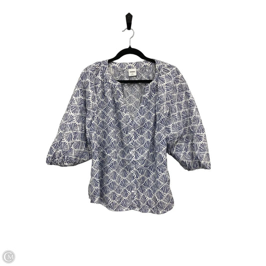 Top Short Sleeve By Sonoma In Blue & White, Size: Xxl