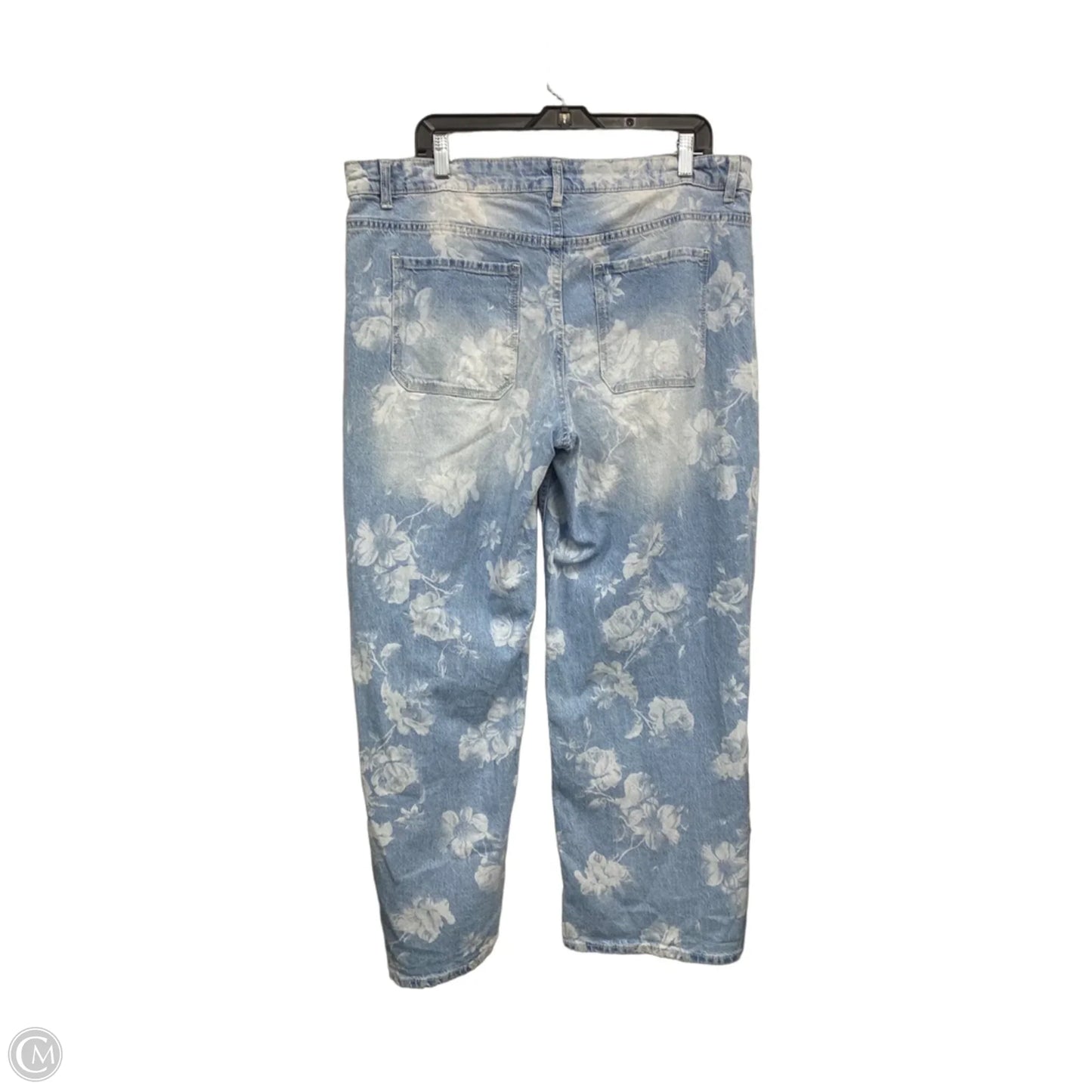 Jeans Wide Leg By No Boundaries In Blue & White, Size: 16