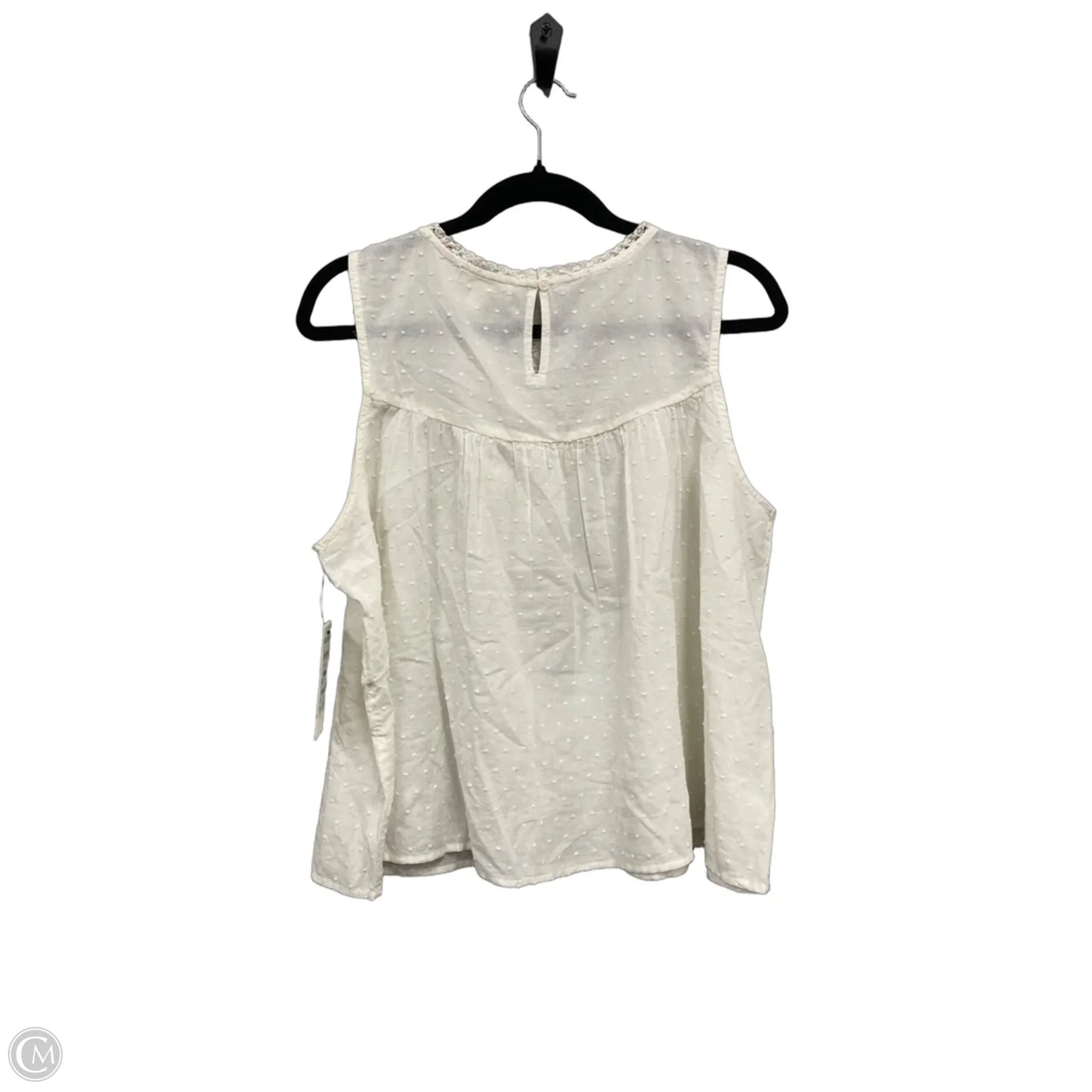 Top Sleeveless By Treasure And Bond In Cream, Size: Xl
