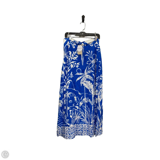Skirt Maxi By Clothes Mentor In Blue & White, Size: Xl