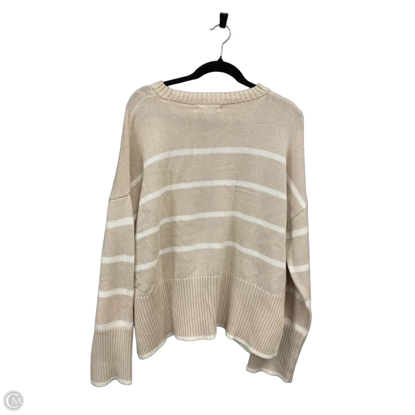 Sweater By Sincerely Jules In Tan & White, Size: Xl