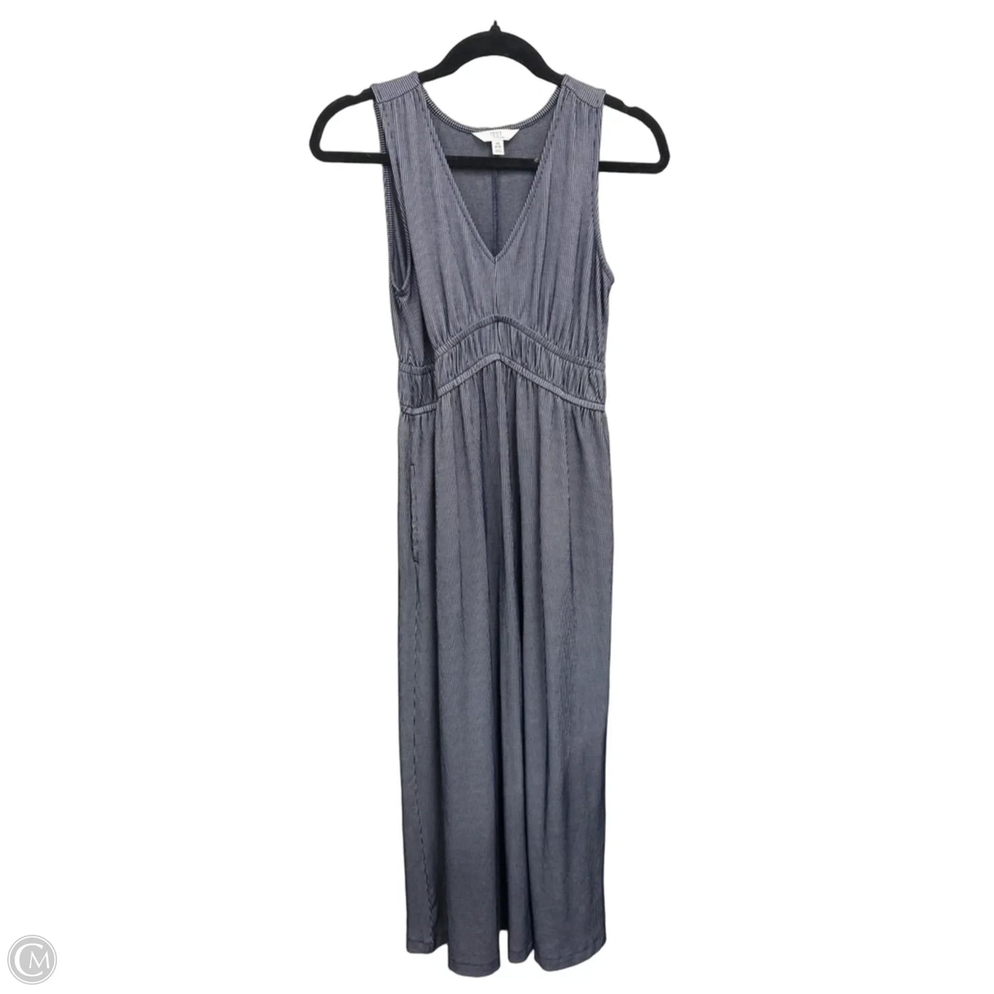 Dress Casual Midi By Time And Tru In Blue & White, Size: Xs