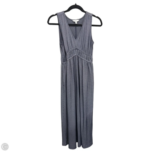 Dress Casual Midi By Time And Tru In Blue & White, Size: Xs
