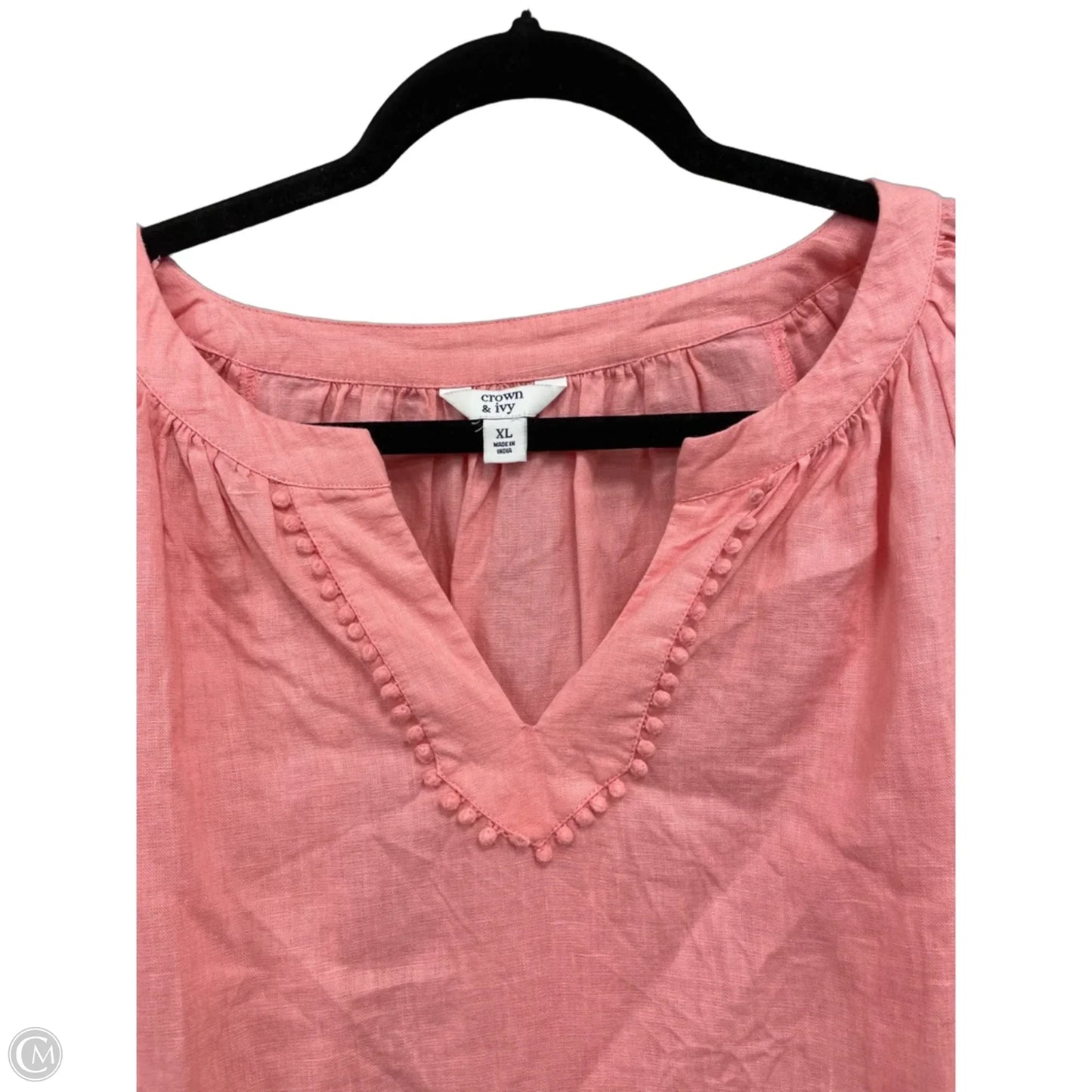 Dress Casual Short By Crown And Ivy In Peach, Size: Xl