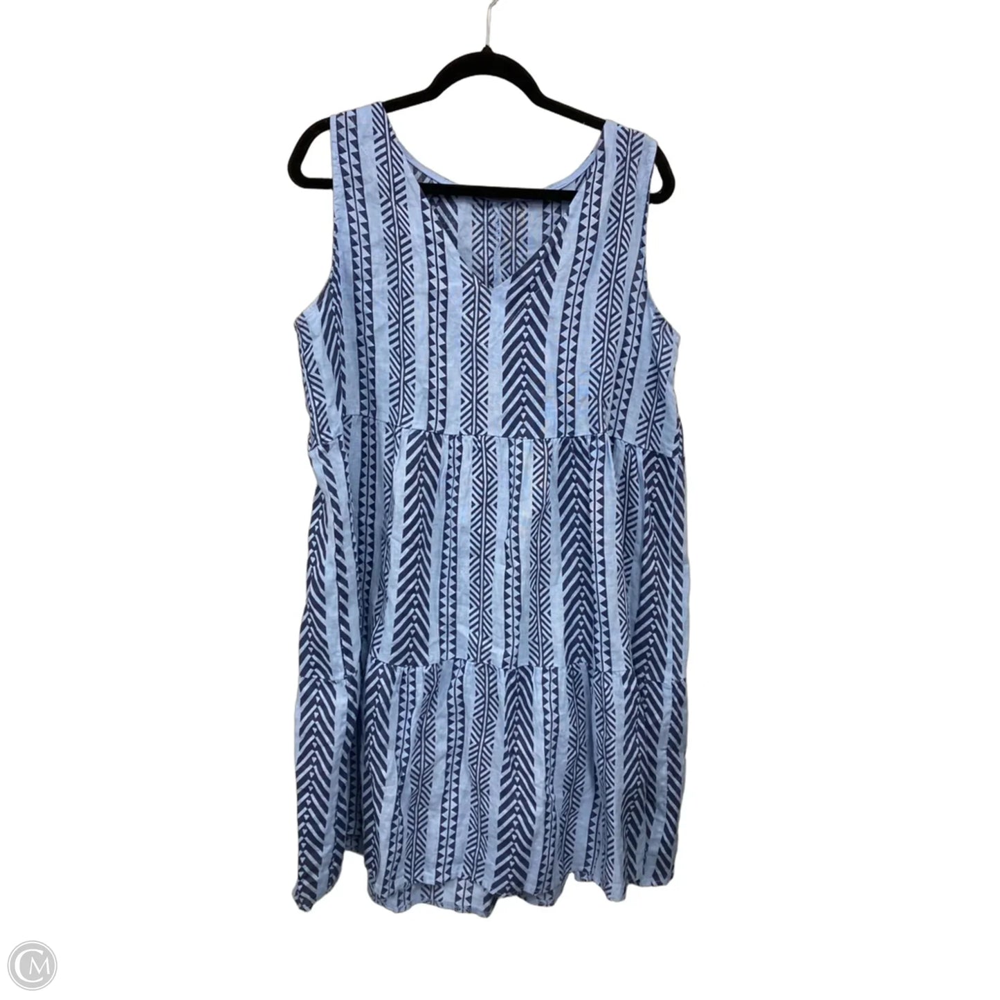Dress Casual Midi By Clothes Mentor In Blue, Size: Xl