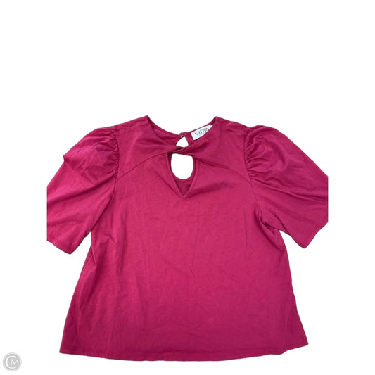 Top Short Sleeve By Nation In Pink, Size: S