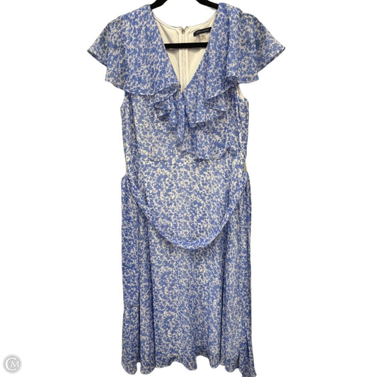 Dress Casual Midi By Tommy Hilfiger In Blue & White, Size: 10