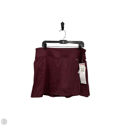 Athletic Skort By Head In Maroon, Size: Xl