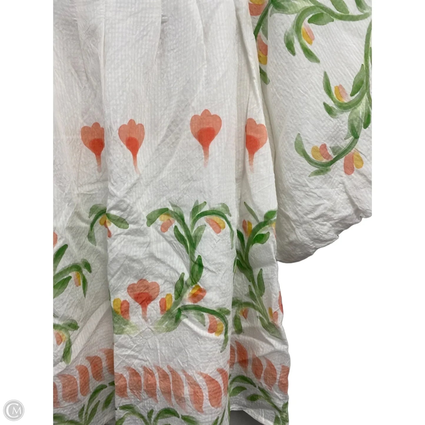 Top Short Sleeve By Clothes Mentor In Cream & Green, Size: S