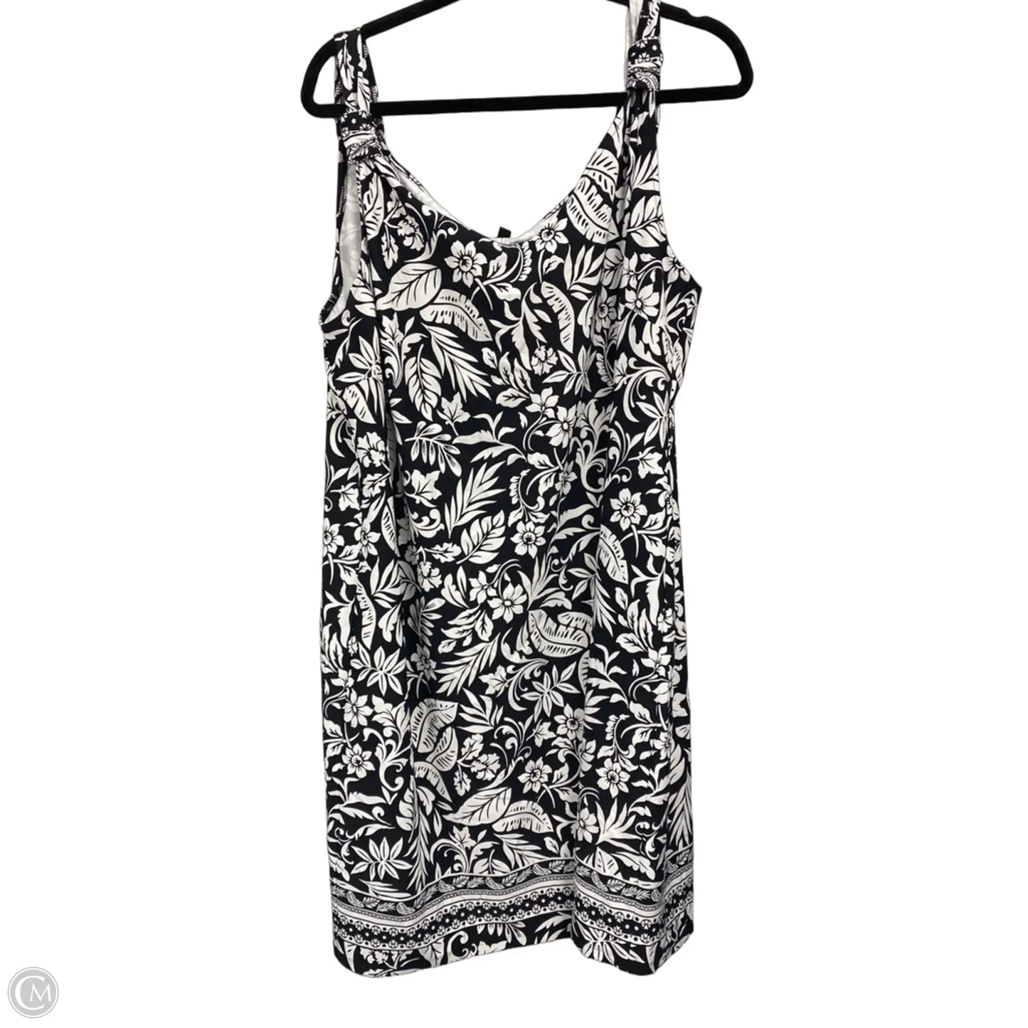 Dress Casual Short By Talbots In Black & White, Size: 2x