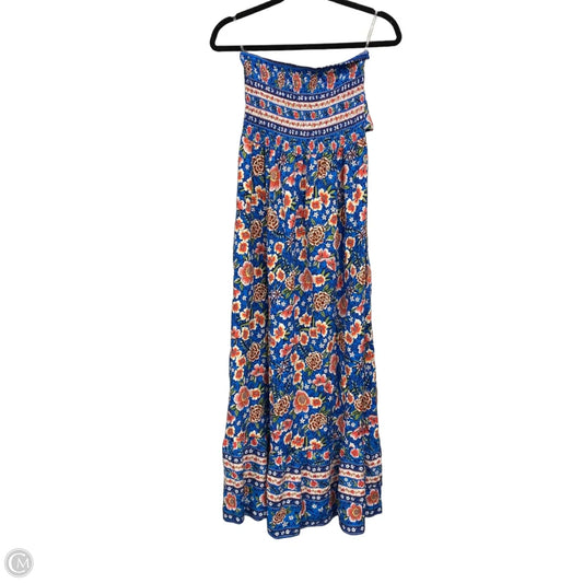 Dress Casual Maxi By Clothes Mentor In Blue & Pink, Size: M